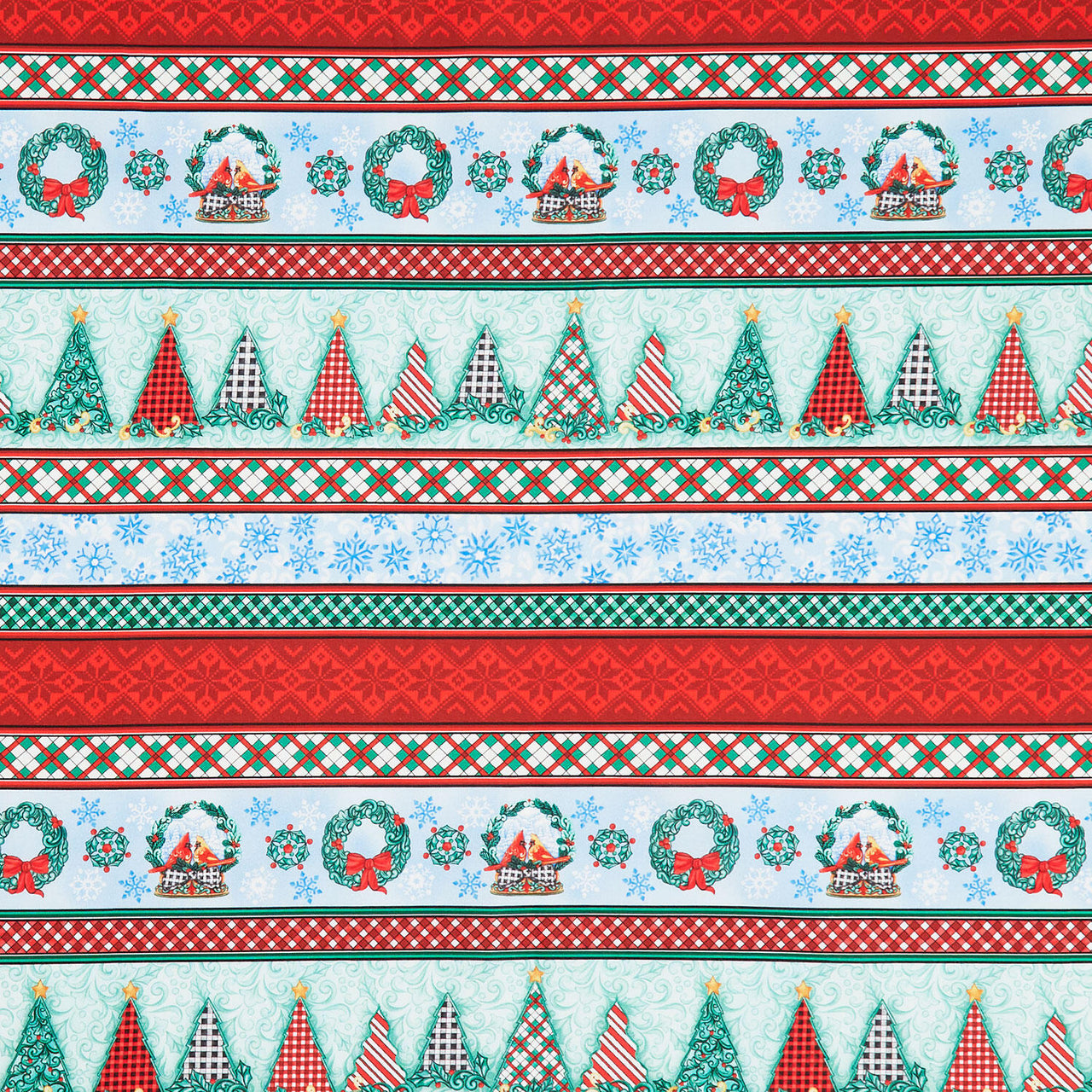 Highland Glen - Border Stripe Red Yardage