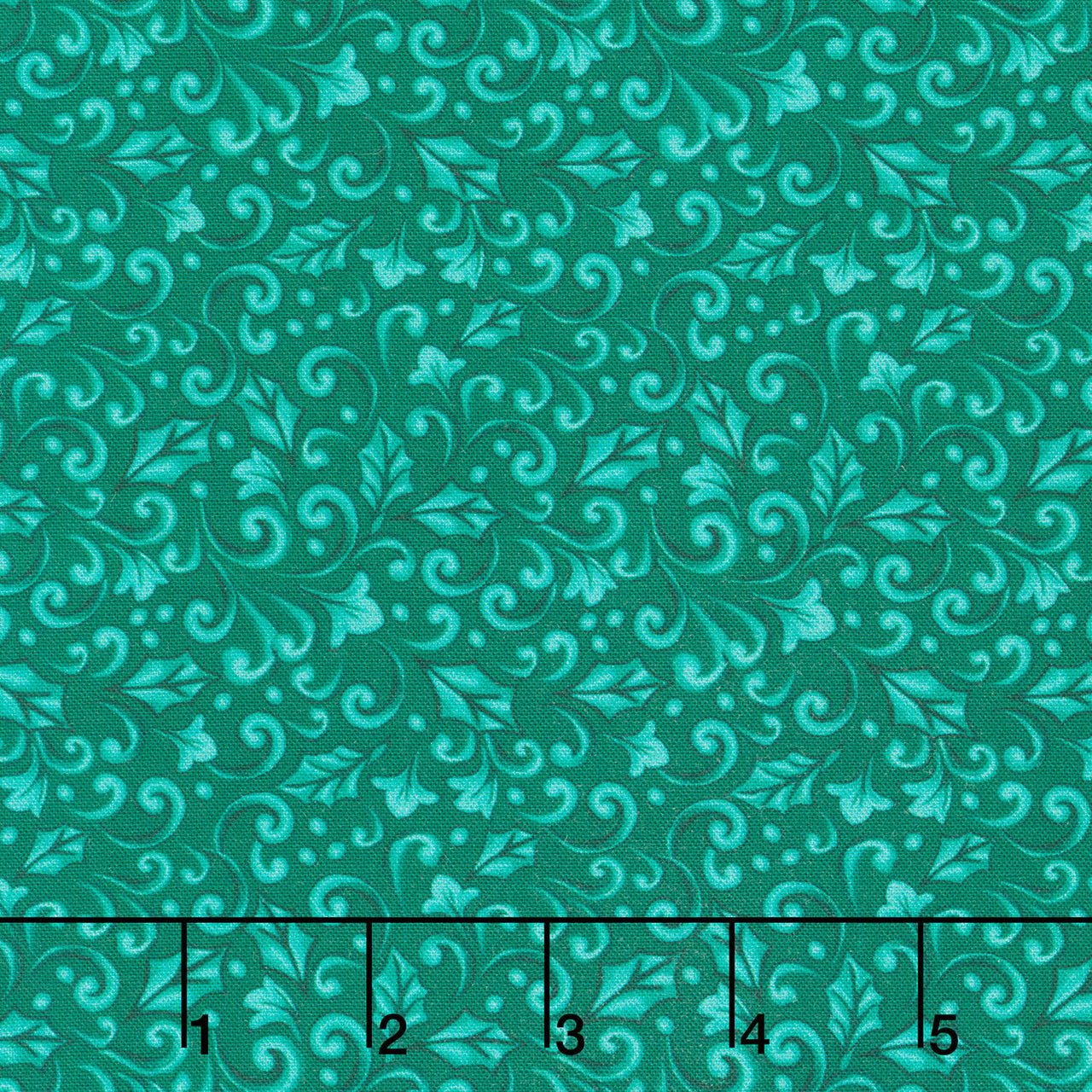 Highland Glen - Winter Scroll Green Yardage