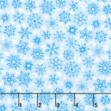Highland Glen - Winter Snowflakes Light Blue Yardage