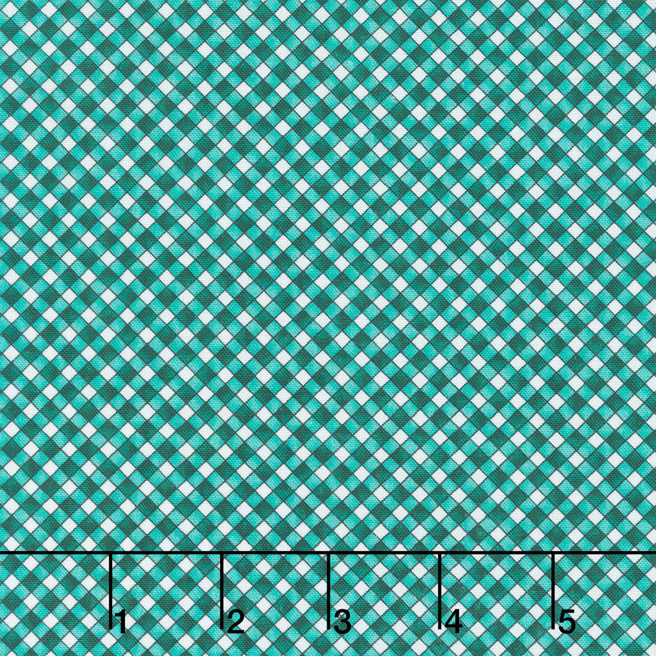 Highland Glen - Gingham Green Cream Yardage