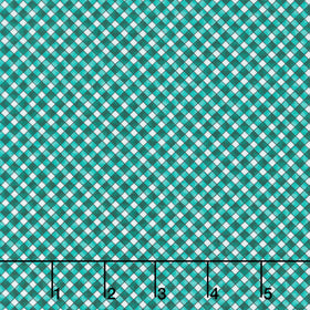 Highland Glen - Gingham Green Cream Yardage
