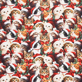 Merry Cats - Merry Cats Portraits Multi Yardage