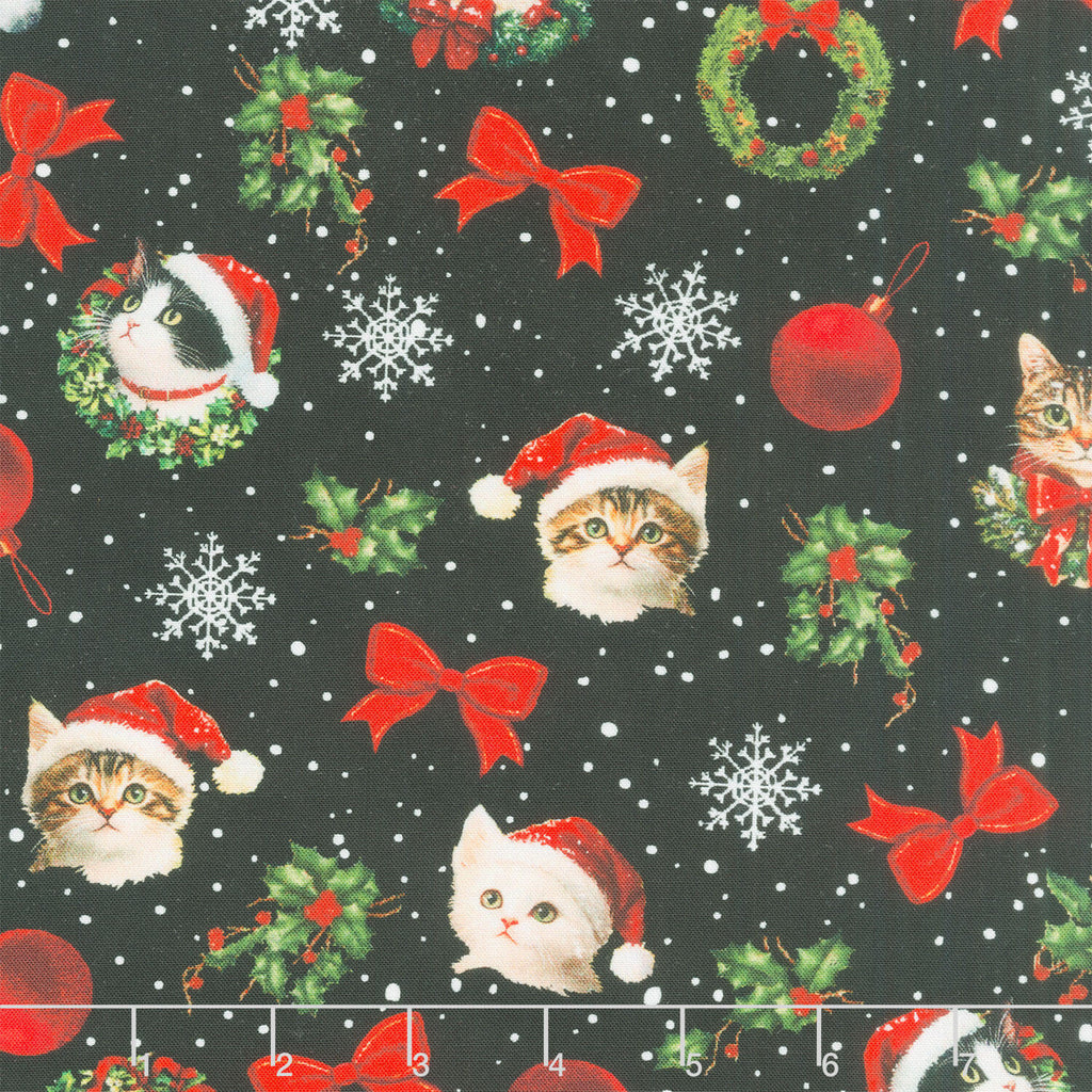 Merry Cats - Merry Cats Toss Black Yardage