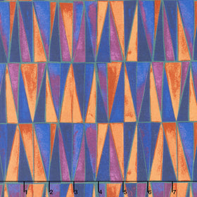 Watercolor Geometry - Prism Purple/Gold Yardage