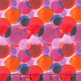 Watercolor Geometry - Small Watercolor Circles Orange Purple
