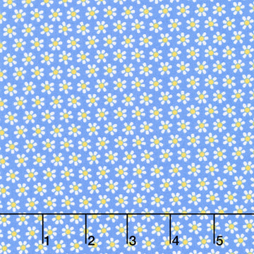 Chalk Garden - Mini Daisy Blue Yardage