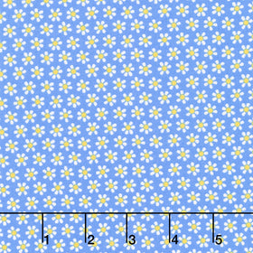 Chalk Garden - Mini Daisy Blue Yardage