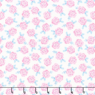 Dreamers - Dreamers Roses Pink/White Yardage