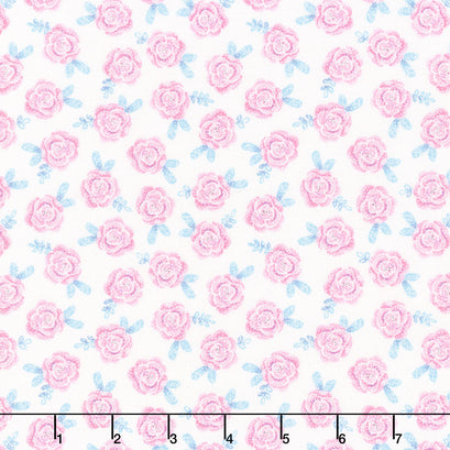 Dreamers - Dreamers Roses Pink/White Yardage