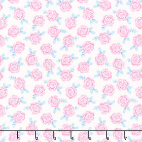 Dreamers - Dreamers Roses Pink/White Yardage