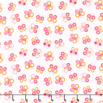 Daisy Up - Butterfly Swirl Pink Yardage