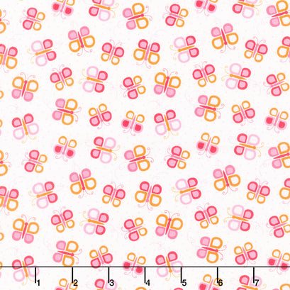 Daisy Up - Butterfly Swirl Pink Yardage