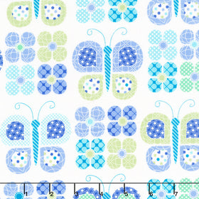 Daisy Up - Daisy Up Turquoise/Multi Yardage