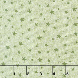 Winter Forest - Wooly Stars Light Green Yardage