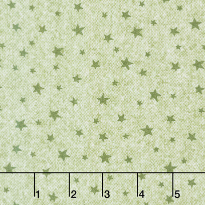 Winter Forest - Wooly Stars Light Green Yardage