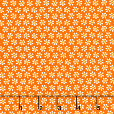 Chalk Garden - Mini Daisy Orange Yardage