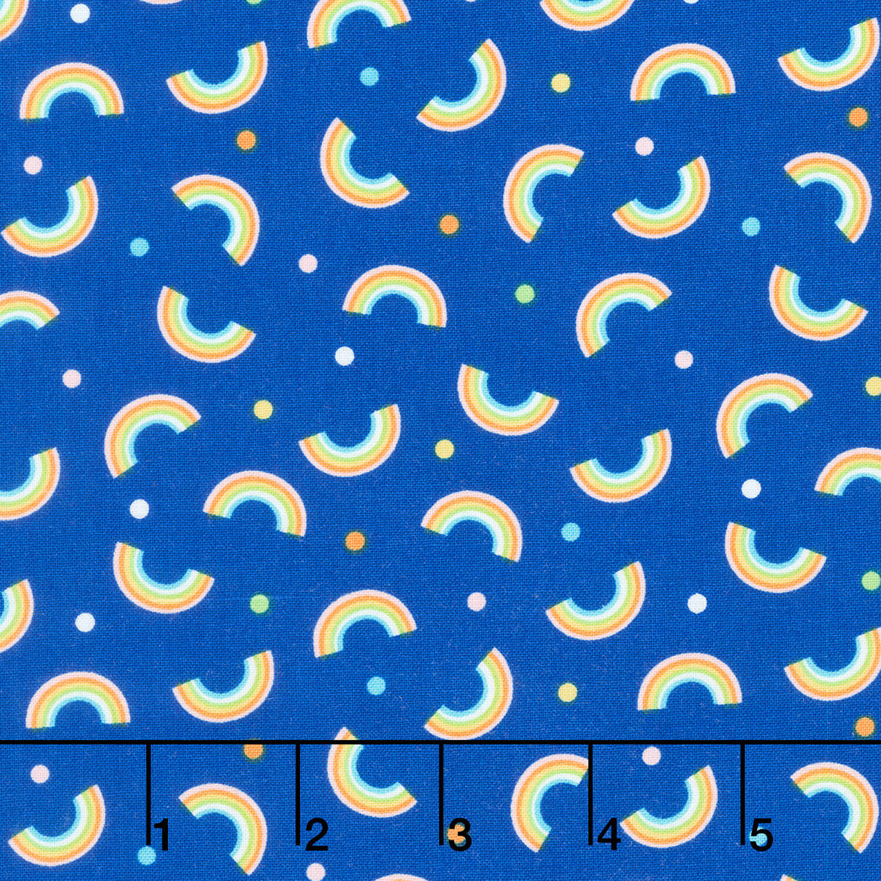 Noah's Journey - Little Rainbows Royal Blue Yardage