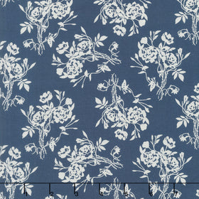 Blue Moon - Floral Vine Navy/Cream Yardage