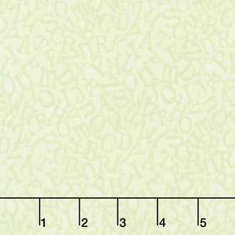 ABC's - Tossed Alphabet Green Yardage