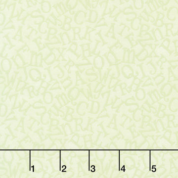 ABC's - Tossed Alphabet Green Yardage