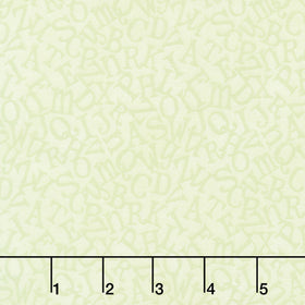 ABC's - Tossed Alphabet Green Yardage