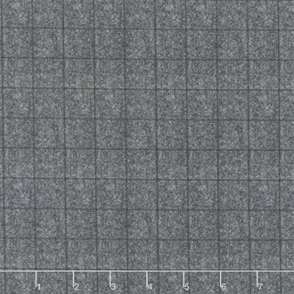 Winter Forest - Tweed Window Pane Charcoal Yardage