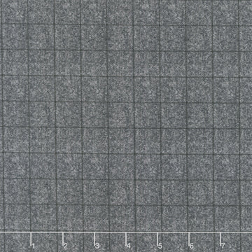 Winter Forest - Tweed Window Pane Charcoal Yardage