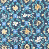 All Missouri Shop Hop 2026 - Floral Trellis Navy Yardage