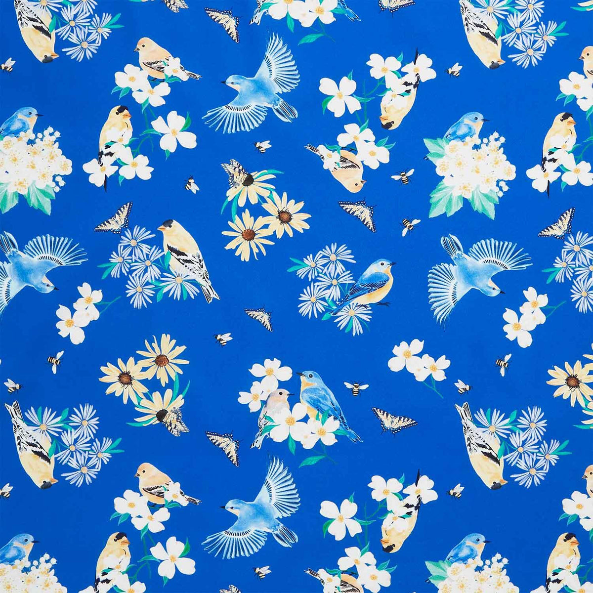 All Missouri Shop Hop 2026 - Missouri Birds Blue Yardage