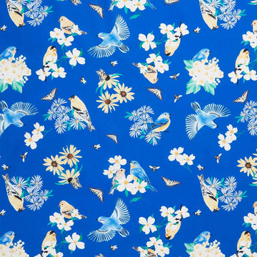 All Missouri Shop Hop 2026 - Missouri Birds Blue Yardage