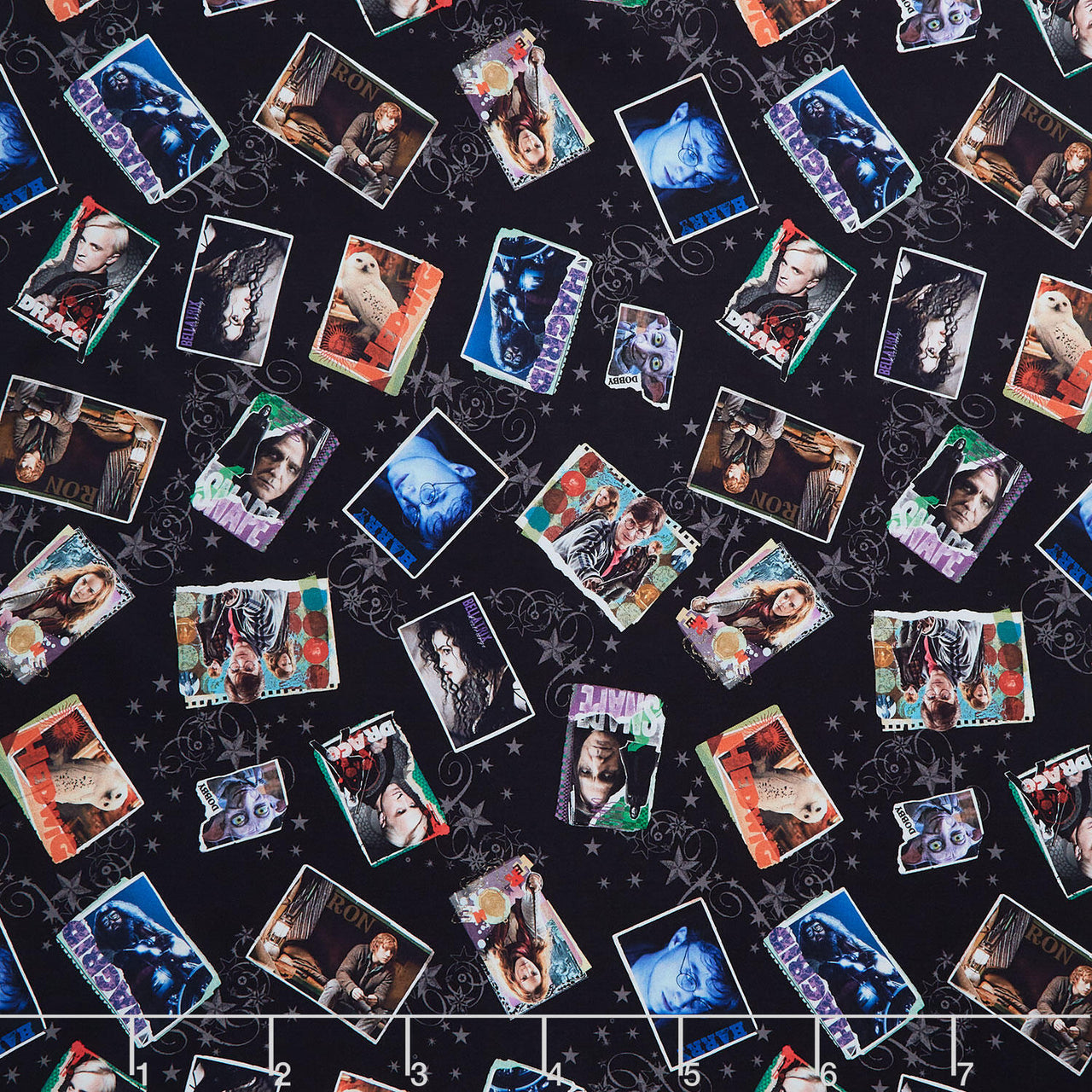 Harry Potter - Hallows Boxes Black Yardage