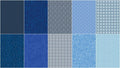 Color Elements Blue Fat Quarter Bundle - 10 Pc