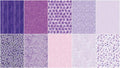 Color Elements Purple Fat Quarter Bundle - 10 Pc