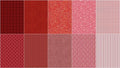 Color Elements Red Fat Quarter Bundle - 10 Pc