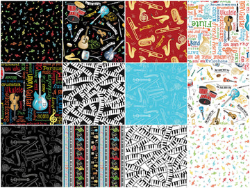 Making Music Fat Quarter Bundle - 12 Pc