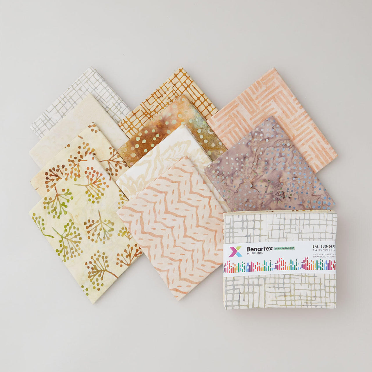 Bali Blenders Brown/Neutral Fat Quarter Bundle - 10 Piece