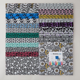 Black, White and Bloom 10" Squares