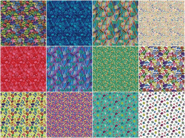 Modern Mushrooms 10" Squares