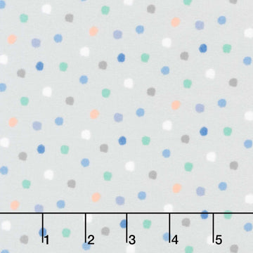 Baby Dino Comfort Flannel - Dino Spots Gray Yardage