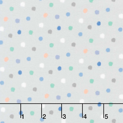 Baby Dino Comfort Flannel - Dino Spots Gray Yardage