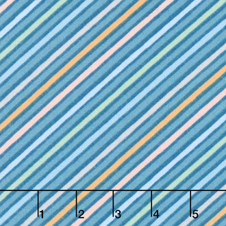 Baby Dino Comfort Flannel - Little Stripes Navy Yardage
