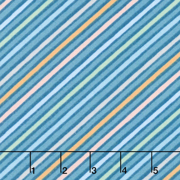 Baby Dino Comfort Flannel - Little Stripes Navy Yardage