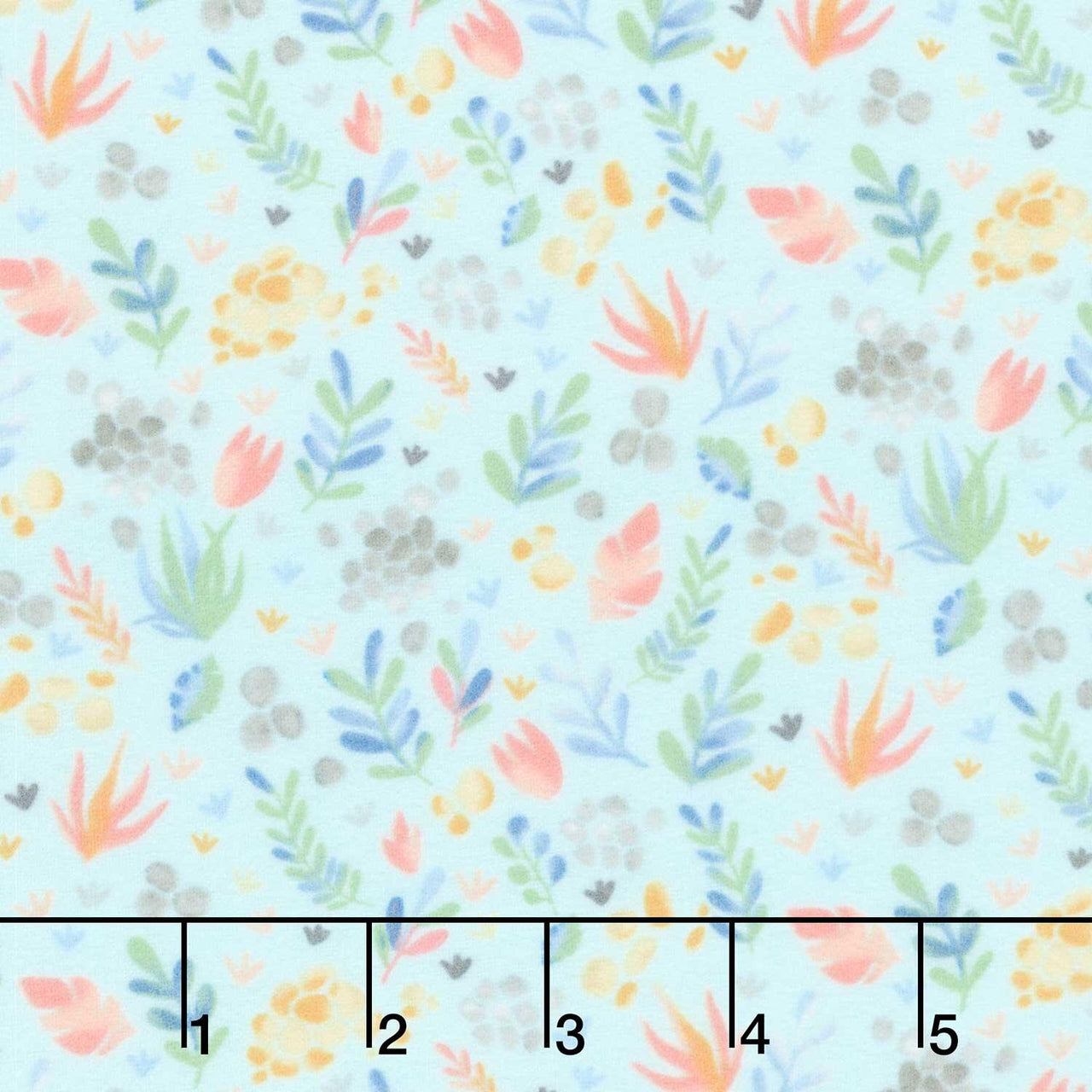 Baby Dino Comfort Flannel - Little Landscape Aqua Yardage