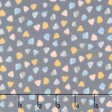Baby Dino Comfort Flannel - Dino Geo Dark Gray Yardage