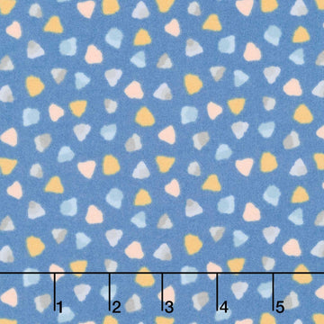 Baby Dino Comfort Flannel - Dino Geo Blue Yardage