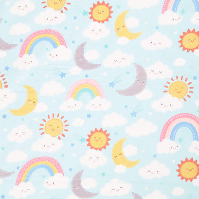 Twinkle Comfort Flannel - Twinkle Sky Flannel Aqua Yardage