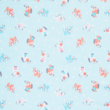 Twinkle Comfort Flannel - Puppy Love Flannel Aqua Yardage