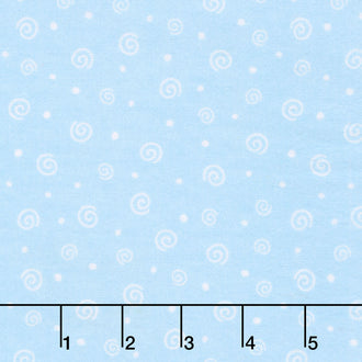 Twinkle Comfort Flannel - Soft Swirl Flannel Sky Blue Yardage