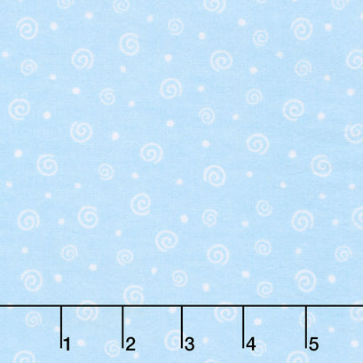 Twinkle Comfort Flannel - Soft Swirl Flannel Sky Blue Yardage