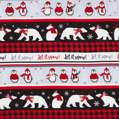 Winter Comfort Flannel - Snowy Stripe Flannel Multi Yardage